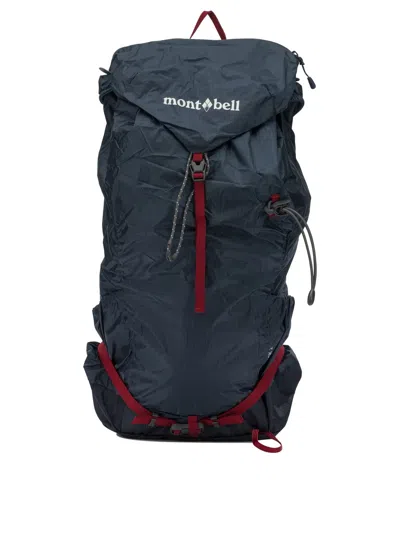 Montbell Ripstop-texture Logo-print Backpack Bag In Blue