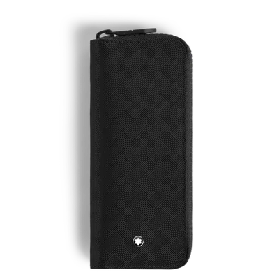 Montblanc Extreme Leather 2 Pen Pouch With Zip In Black