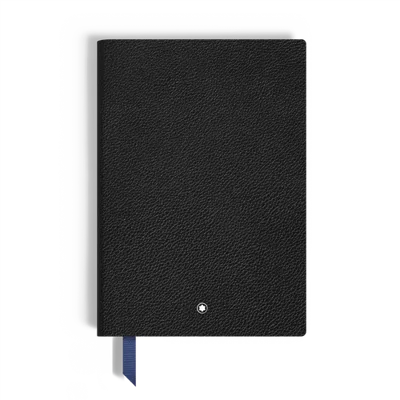 Montblanc Grain Leather Notebook In Black