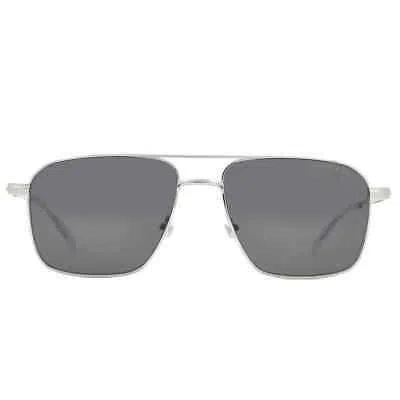 Pre-owned Montblanc Gray Rectangular Men's Sunglasses Mb0278s 001 56 Mb0278s 001 56