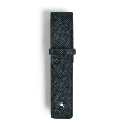 Montblanc Sartorial Leather 1 Pen Pouch In Gray