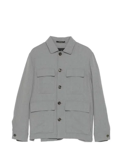 Montecore Collared Jacket In Gray