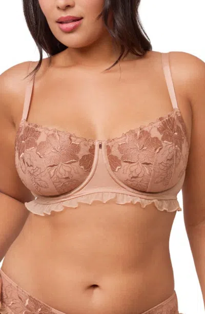 Montelle Intimates Golden Hour Flirt Underwire Spacer Bra In Brown