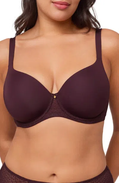 Montelle Intimates Pure Plus Underwire T-shirt Bra In Burgundy