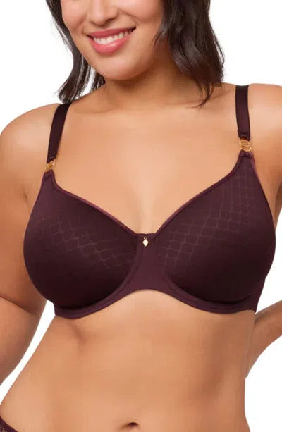 Montelle Intimates Spacer Underwire Bra In Burgundy