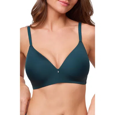 Montelle Intimates Wireless Convertible T-shirt Bra In Blue