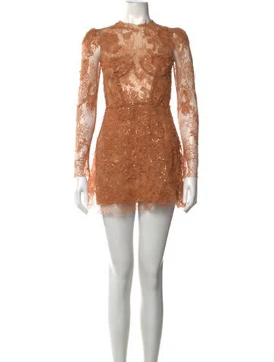 Pre-owned Montsand Crew Neck Mini Dress W/ Tags In Orange