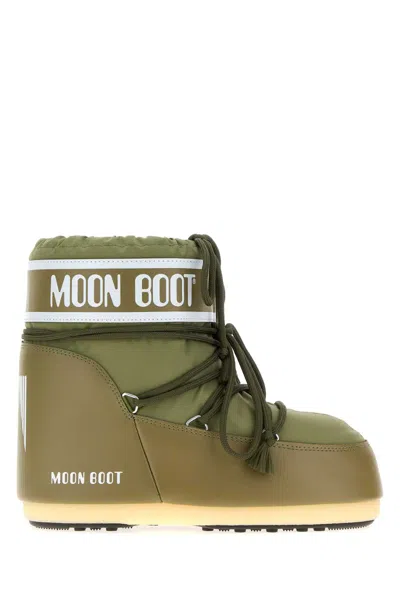 Moon Boot Icon Low Ankle Boots For Unisex In Green