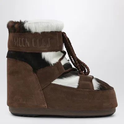 Moon Boot Icon Low Archive 1985 Pony Hair Mini Boots In Brown