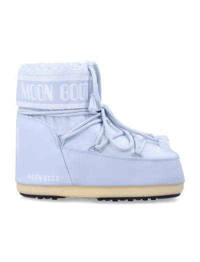 Moon Boot Icon Mini Astronaut-inspired Low Nylon Boots In Blue
