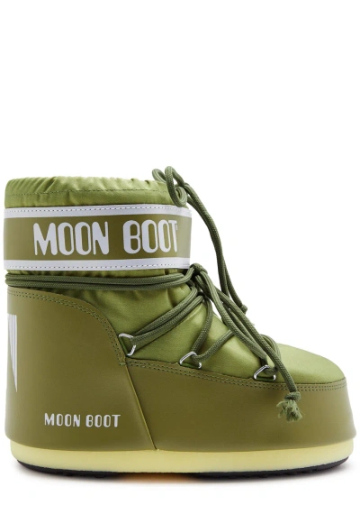 Moon Boot Icon Padded Nylon Snow Boots In Green