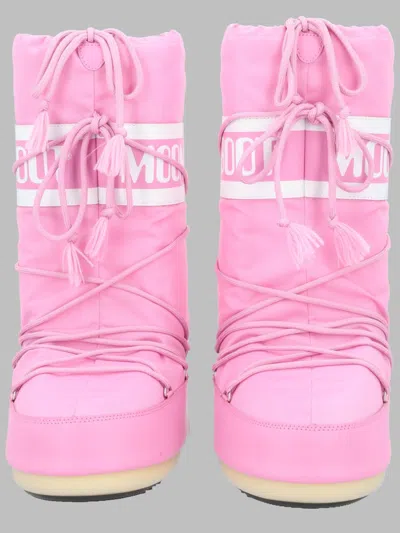 Moon Boot Mini Unisex Boots In Pink