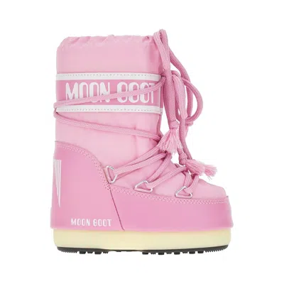 Moon Boot Nylon 'icon' Boots - Kids In Pink
