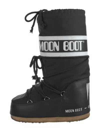 Pre-owned Moon Boot Nylon Snow Boots In Black