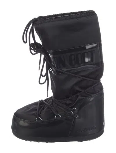 Pre-owned Moon Boot Nylon Snow Boots In Black