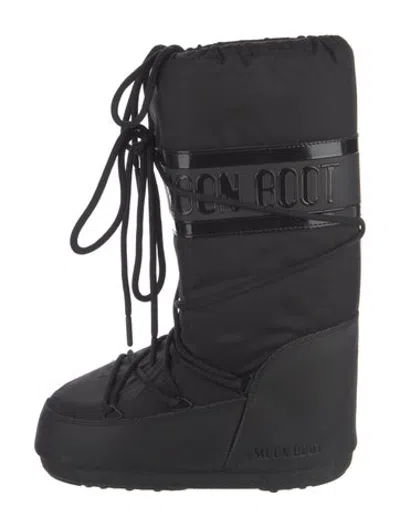 Pre-owned Moon Boot Nylon Snow Boots In Black