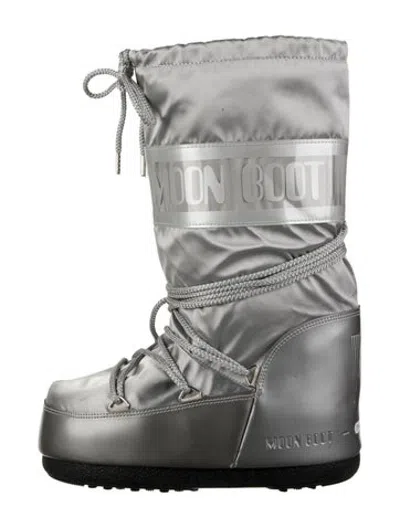Pre-owned Moon Boot Nylon Snow Boots In Grey