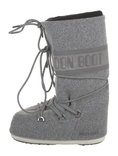 Pre-owned Moon Boot Shearling Snow Boots In Green