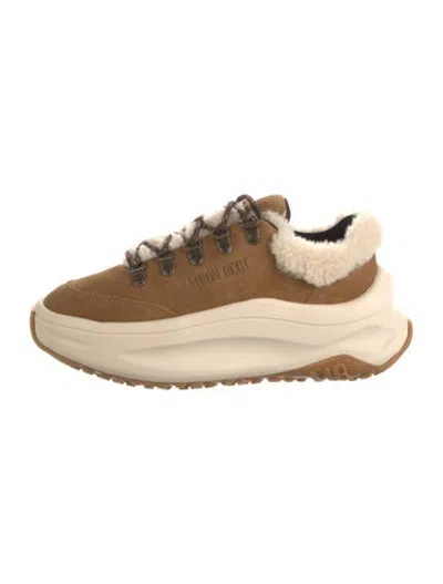 Pre-owned Moon Boot Suede Sneakers In Neutrals