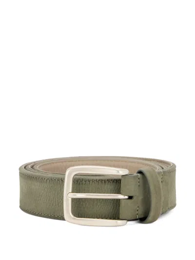 Moorer Buckle Detail Belt In Green