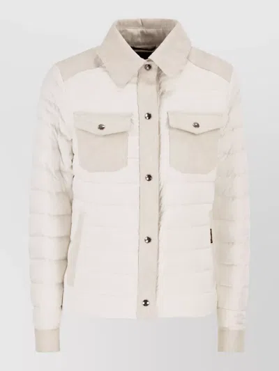 Moorer Down Short Parka Coat In Brown