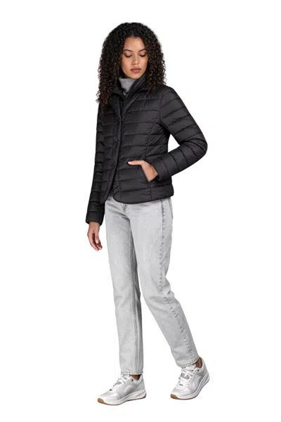 Moorer Elli-thc Stand Collar Short Down Jacket Nero In Black
