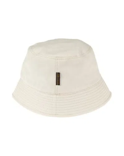 Moorer Man Hat Ivory Size M Cotton In White
