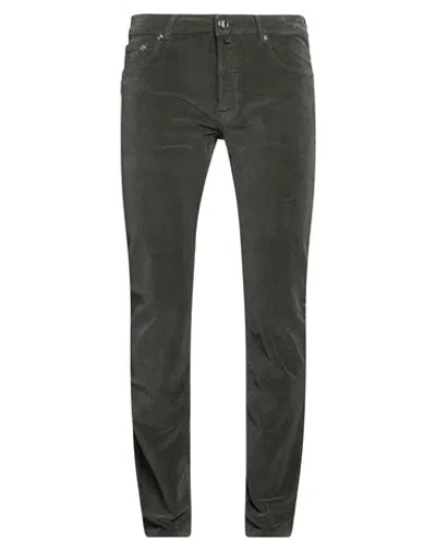 Moorer Man Pants Military Green Size 32 Cotton, Elastane