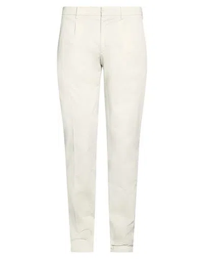 Moorer Man Pants White Size 38 Cotton, Elastane