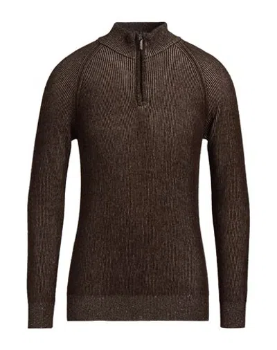 Moorer Man Sweater Chocolate Brown Size 38 Wool, Cashmere