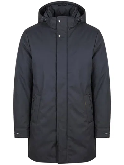 Moorer Men's Premium Polyester Coat In Navy