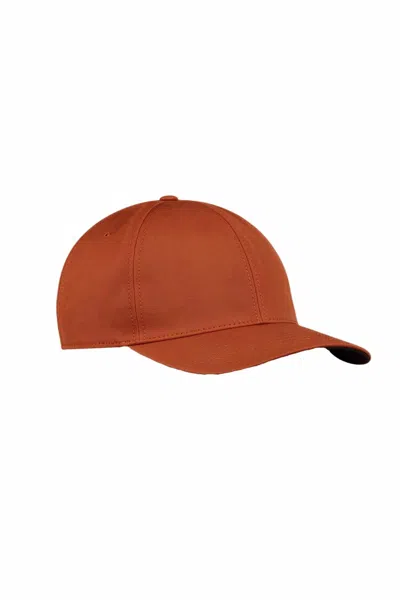 Moorer Men's Robinson Baseball Cap Hat In Arancio In Multi
