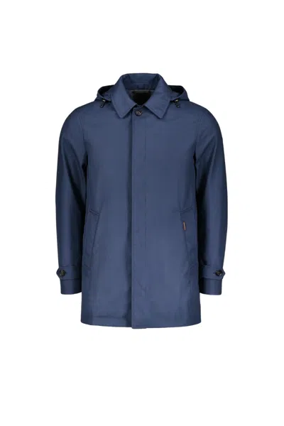 Moorer Ravelgf Raincoats Denim In Multi
