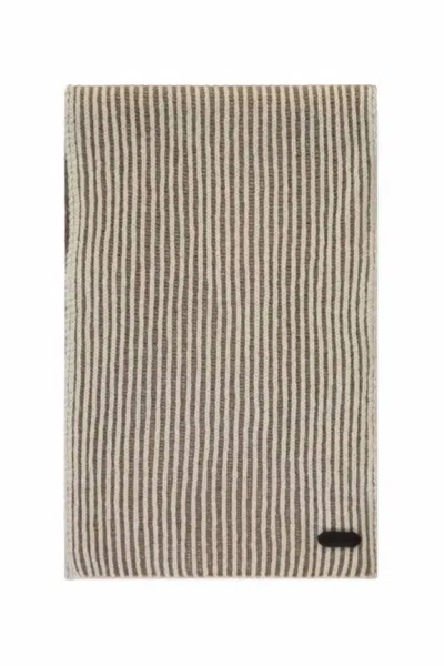 Moorer Women's Striped Knit Scarf In Milk/visone In Multi