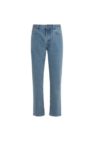 Moorer Woody Skinny Jeans Washmarmo In Blue