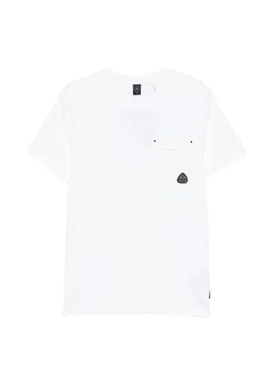 Moose Knuckles Dalon T-shirt With Chest Pocket In White