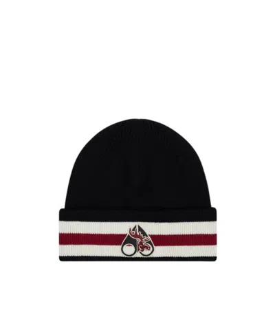 Moose Knuckles Nhl X  Beanie In Black/sumac Gray/bone Color