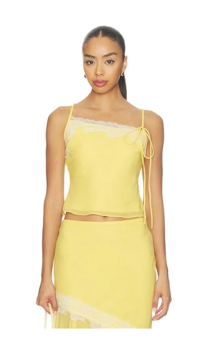 More To Come Yara Top In Baby Yellow