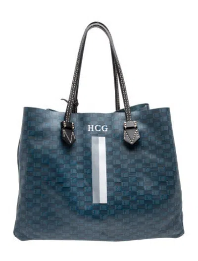 Pre-owned Moreau Leather Tote In Blue