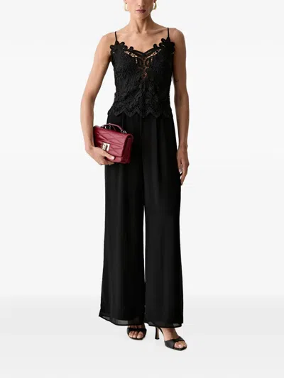 Morgan Lace-panelled Jumpsuit In Black