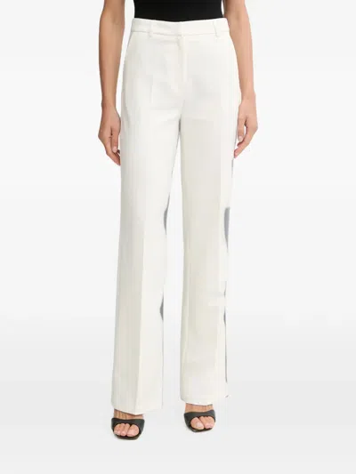 Morgan Pressed-crease Trousers In White