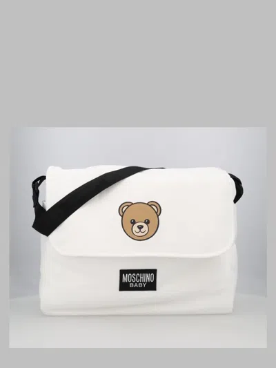 Moschino Baby Changing Bag W/mat (c.o) In White