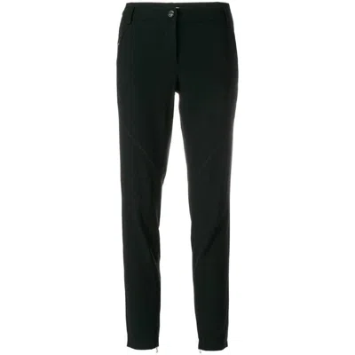 Pre-owned Moschino Cheap & Chic 90s Blue Cotton Straight Trousers With Gold Zip Detail