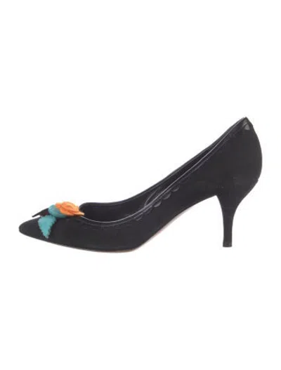 Pre-owned Moschino Cheap And Chic Vintage Suede Pumps In Black
