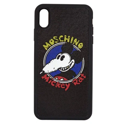 Moschino Ladies Iphone Xs Max Mickey Rat Phone Case In Black