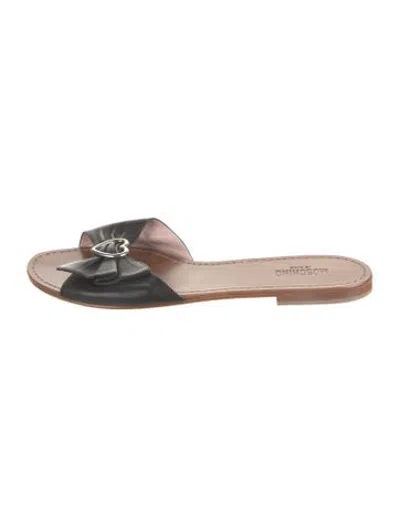 Pre-owned Moschino Leather Slides In Multicolor