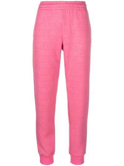 Moschino Logo-print Track Pants In Pink