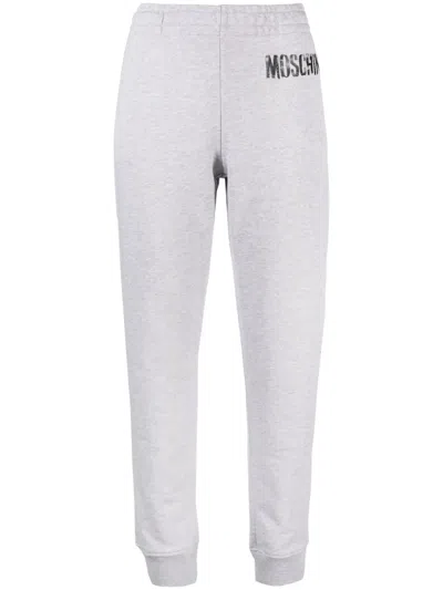 Moschino Logo-print Track Trousers In Grau