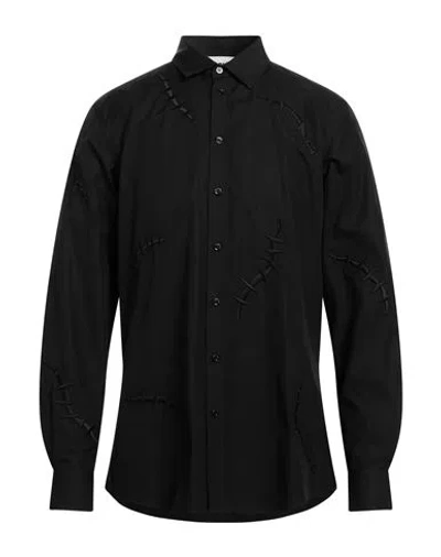 Moschino Man Shirt Black Size 15 Cotton