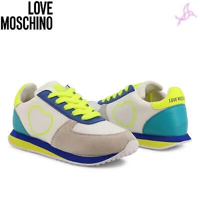 Pre-owned Moschino Sneakers Love  Ja15522g0ejm1 Woman White 127572 Shoes Original Outlet